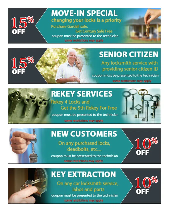 Tampa Super Locksmith Tampa, FL 813-262-0400 - coupon23-set-five